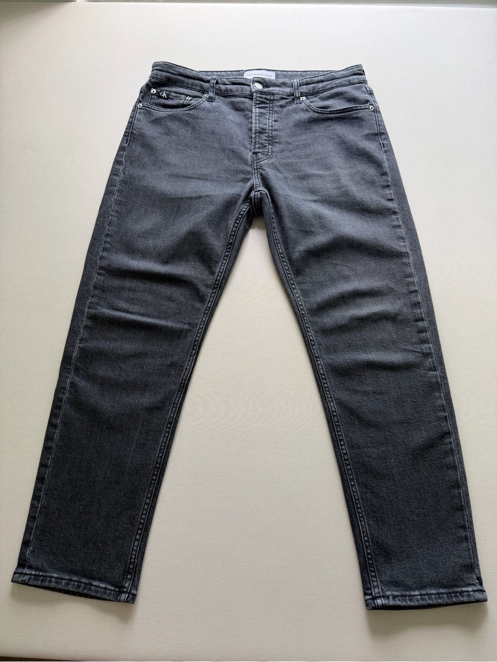 Calvin Klein Men's Slim Straight Jeans - Charcoal